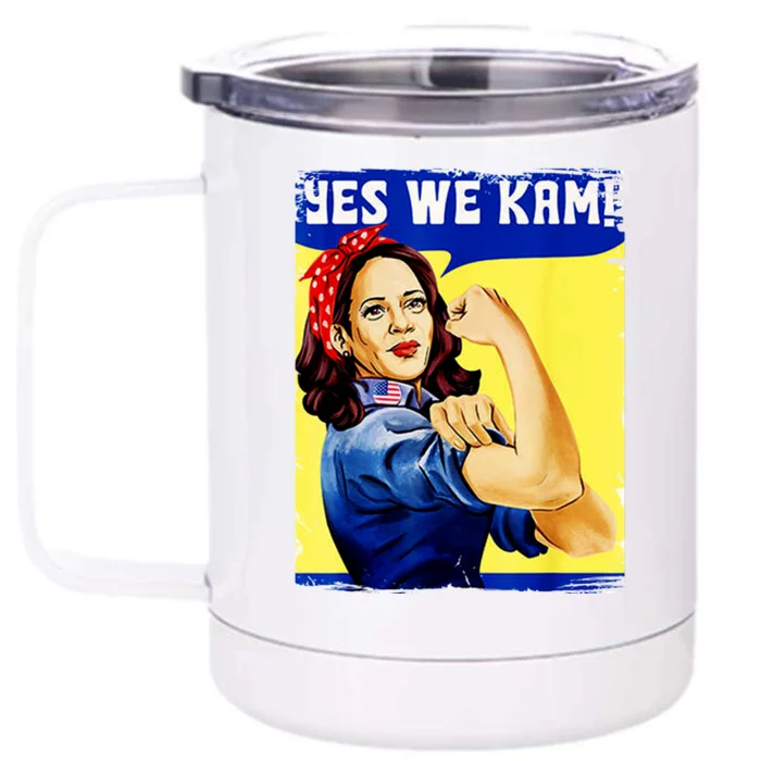 Yes We Kam Madam Harris Funny Front & Back 12oz Stainless Steel Tumbler Cup