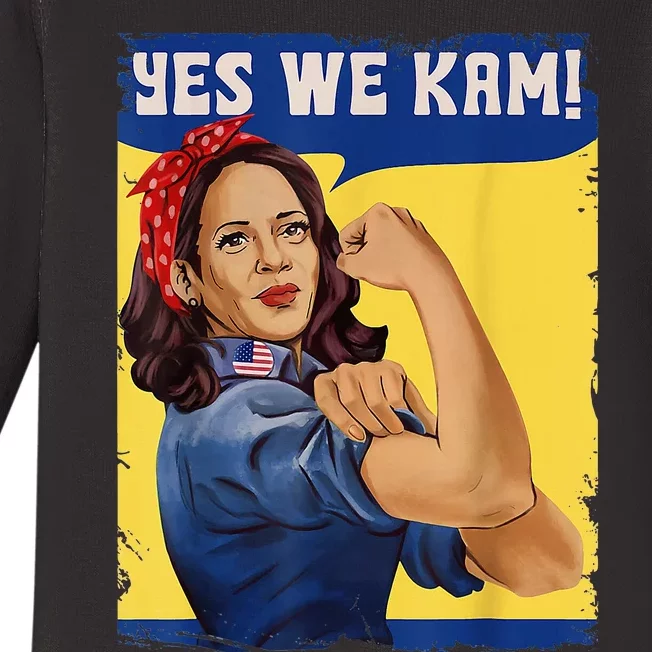 Yes We Kam Madam Harris Kamala Harris 2024 For President Baby Long Sleeve Bodysuit