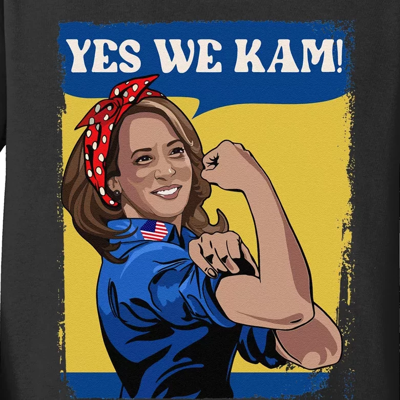 Yes We Kam Kids Long Sleeve Shirt