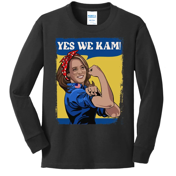 Yes We Kam Kids Long Sleeve Shirt