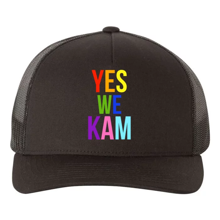 Yes We Kam Democrat Party Kamala Hariss Vote 2024 Yupoong Adult 5-Panel Trucker Hat