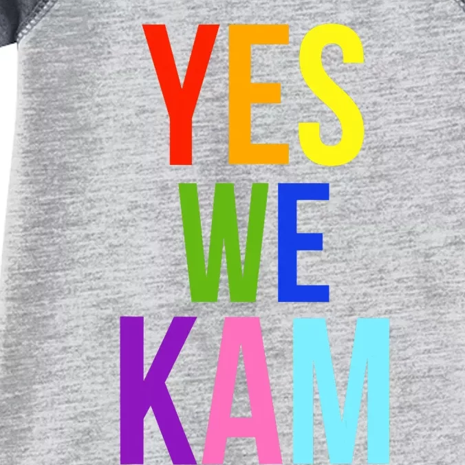 Yes We Kam Democrat Party Kamala Hariss Vote 2024 Infant Baby Jersey Bodysuit