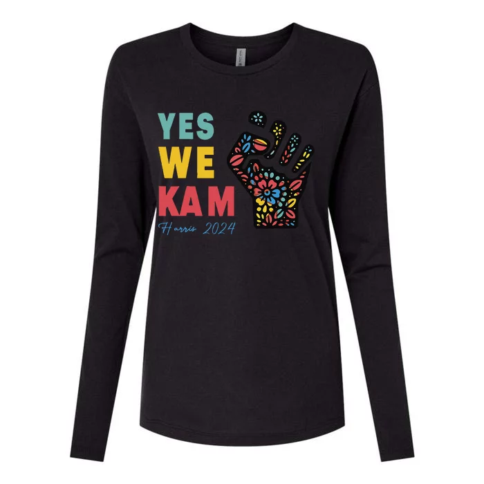 Yes We Kam Kamala Harris 2024 Womens Cotton Relaxed Long Sleeve T-Shirt