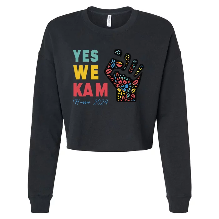 Yes We Kam Kamala Harris 2024 Cropped Pullover Crew