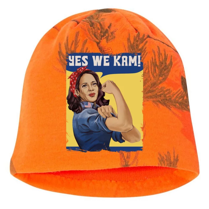 Yes We Kam! Inspirational Kamala Harris 2024 Kati - Camo Knit Beanie