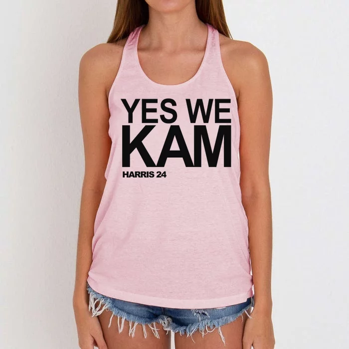 Yes We Kam Harris 2024 Pro Kamala Women's Knotted Racerback Tank