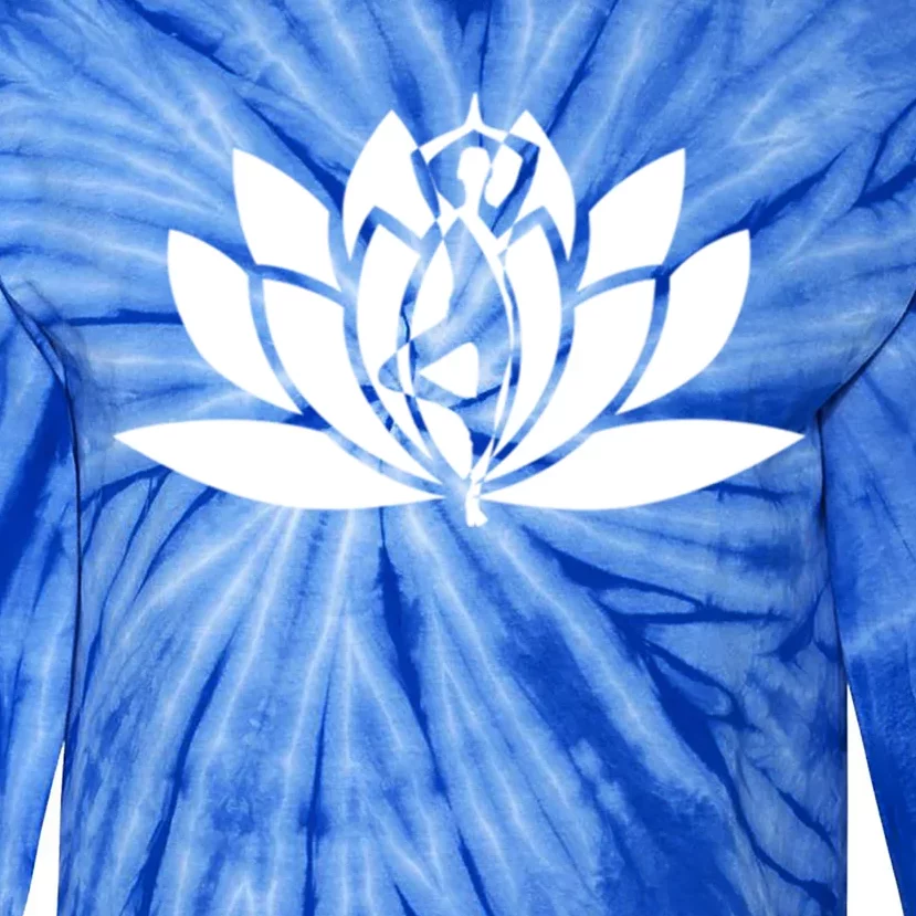 Yoga With Lotus Flower Cool Gift Tie-Dye Long Sleeve Shirt