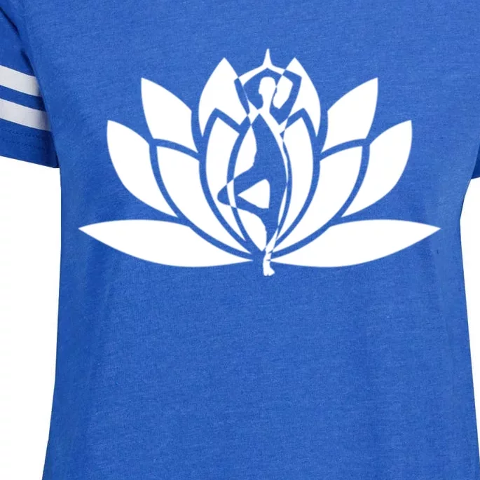 Yoga With Lotus Flower Cool Gift Enza Ladies Jersey Football T-Shirt