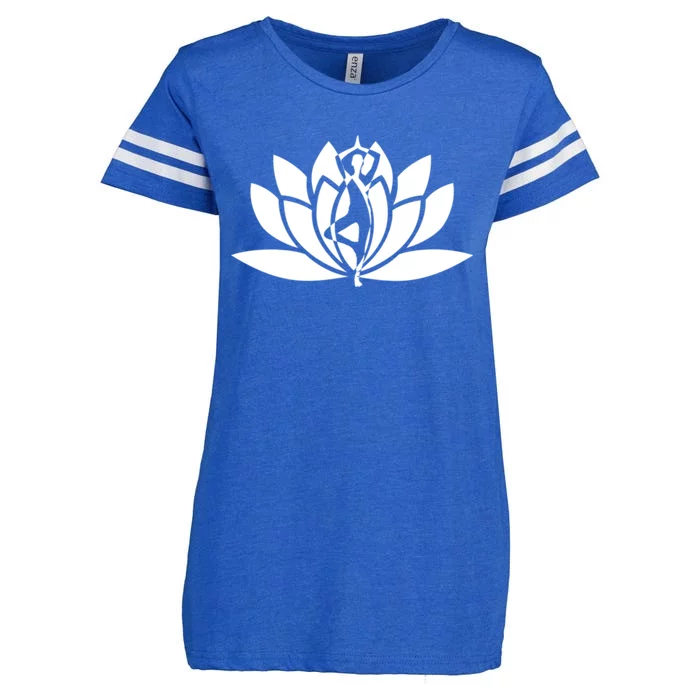 Yoga With Lotus Flower Cool Gift Enza Ladies Jersey Football T-Shirt