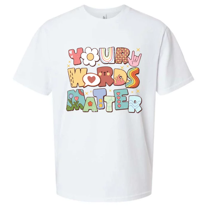 Your Words Matter Special Education Teacher Sueded Cloud Jersey T-Shirt