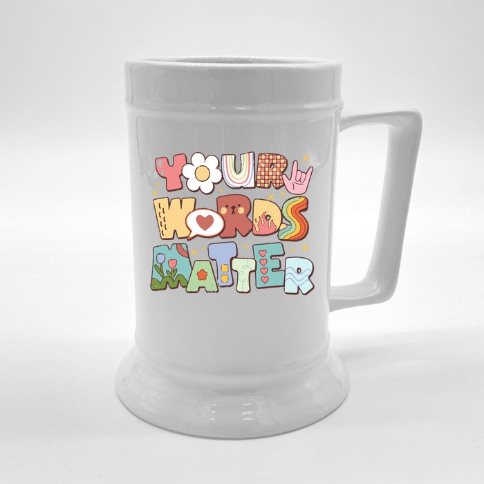 Your Words Matter Special Education Teacher Front & Back Beer Stein