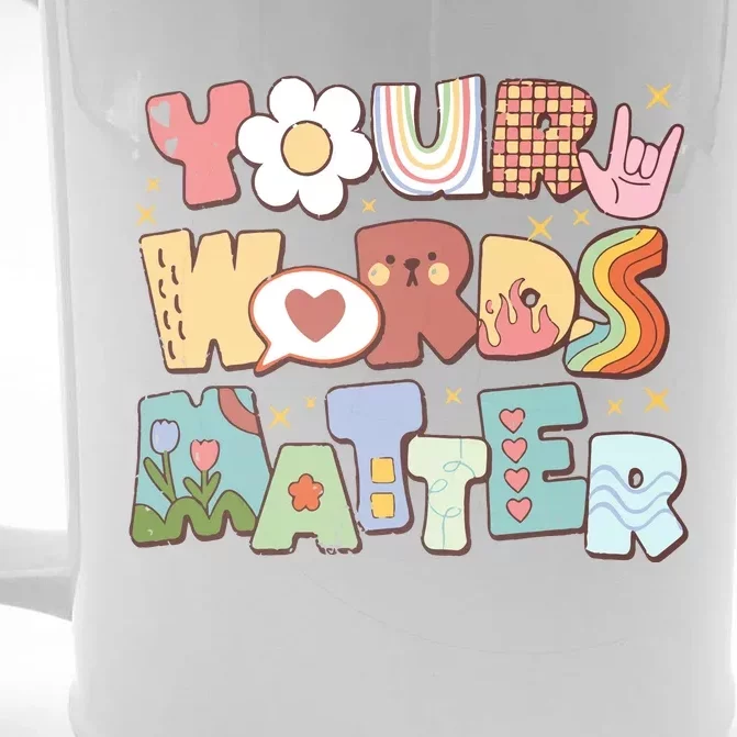 Your Words Matter Special Education Teacher Front & Back Beer Stein