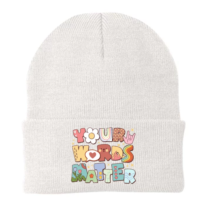 Your Words Matter Special Education Teacher Knit Cap Winter Beanie