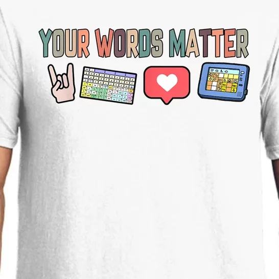 Your Words Matter AAC SPED Teacher Neurodiversity Pajama Set