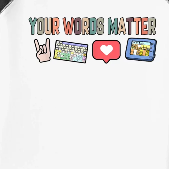 Your Words Matter AAC SPED Teacher Neurodiversity Infant Baby Jersey Bodysuit