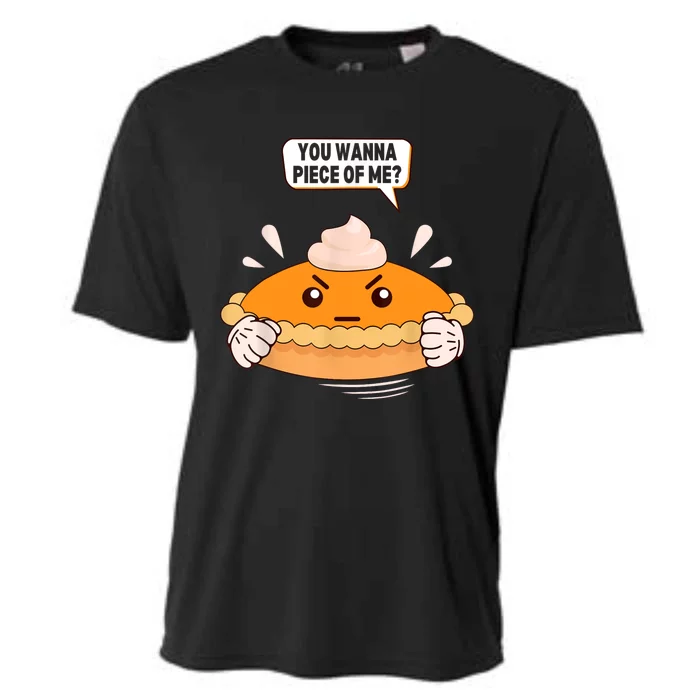 You Wanna Piece Of Me. Pumpkin Pie Lover Funny Thanksgiving Cooling Performance Crew T-Shirt