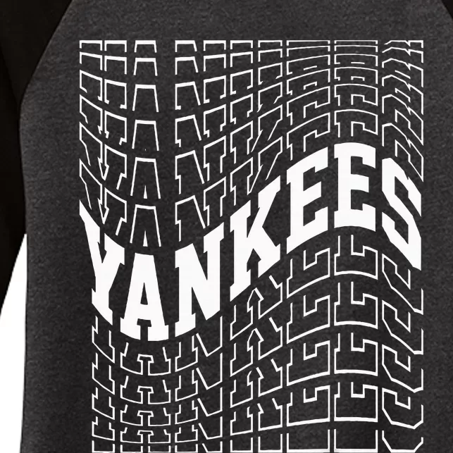 Yankee Wave Personalized Women's Tri-Blend 3/4-Sleeve Raglan Shirt