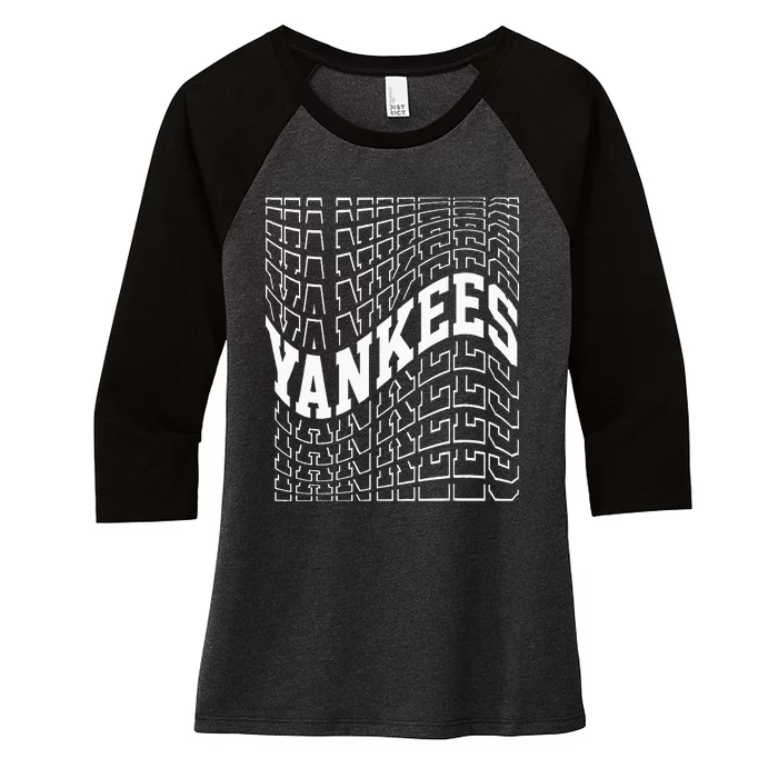 Yankee Wave Personalized Women's Tri-Blend 3/4-Sleeve Raglan Shirt