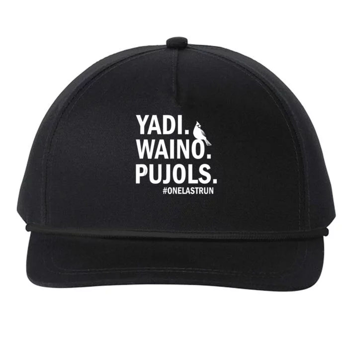 Yadi Waino Pujols #Onelastrun Baseball Softball Snapback Five-Panel Rope Hat