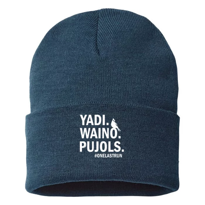 Yadi Waino Pujols #Onelastrun Baseball Softball Sustainable Knit Beanie