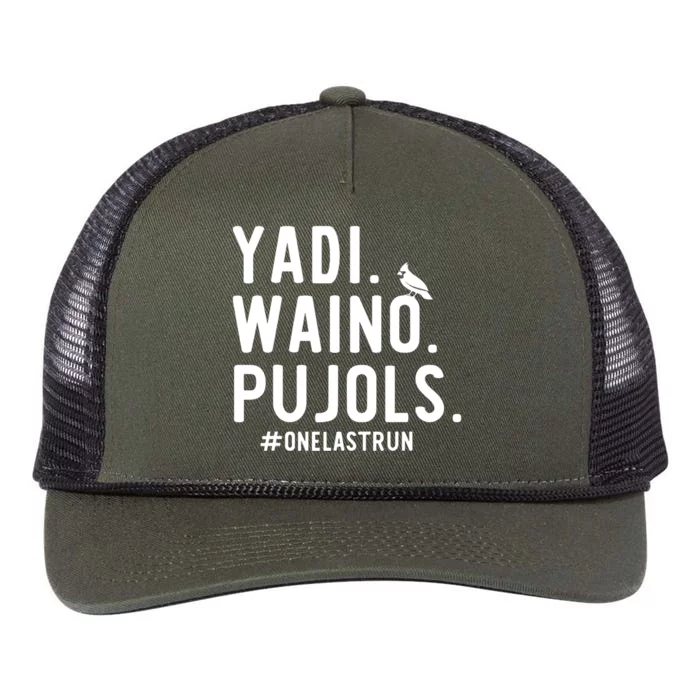 Yadi Waino Pujols One Last Run Retro Rope Trucker Hat Cap