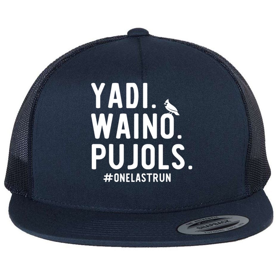 Yadi Waino Pujols #Onelastrun Baseball Trucker Hat