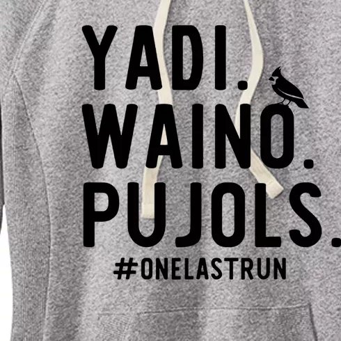 Yadi Waino Pujols One Last Run Women's Fleece Hoodie