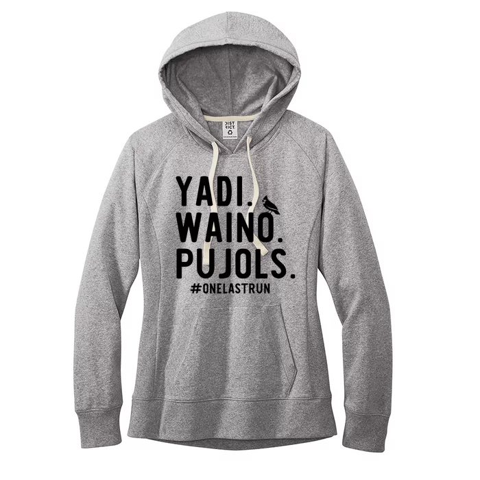 Yadi Waino Pujols One Last Run Women's Fleece Hoodie