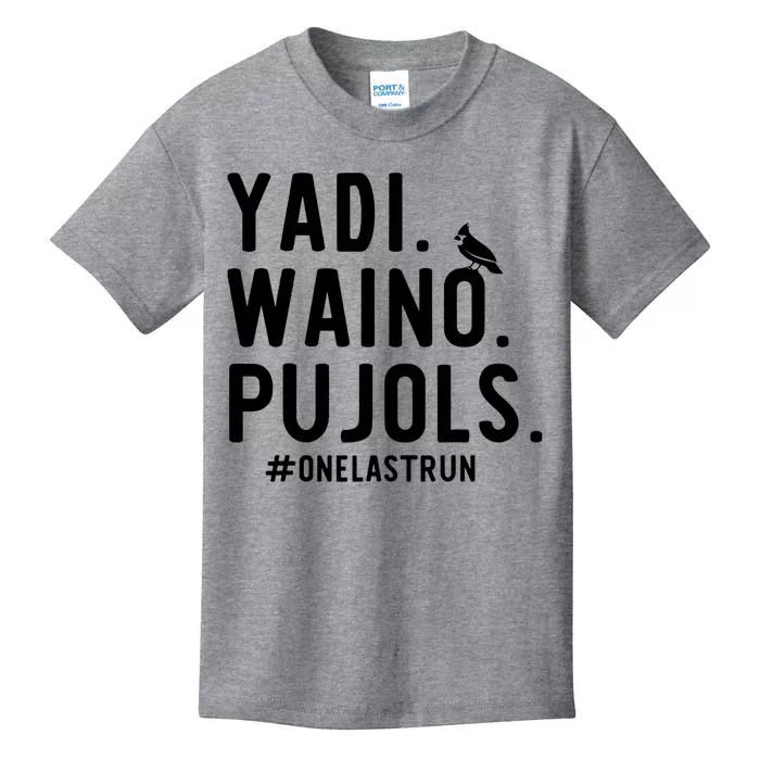 Yadi Waino Pujols One Last Run Kids T-Shirt