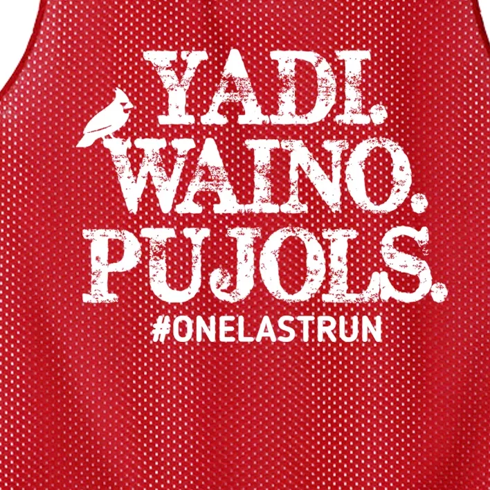 Yadi Waino Pujols #Onelastrun Baseball Mesh Reversible Basketball Jersey Tank