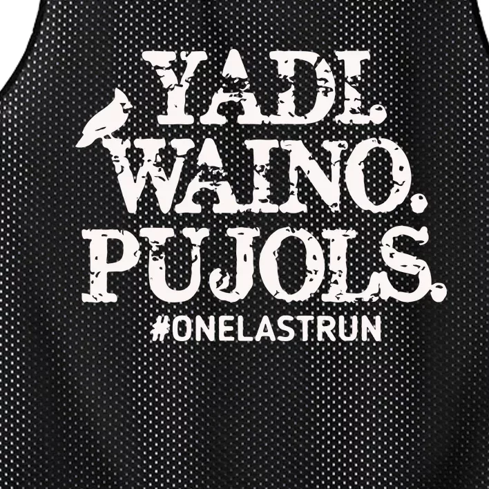 Yadi Waino Pujols #Onelastrun Baseball Mesh Reversible Basketball Jersey Tank