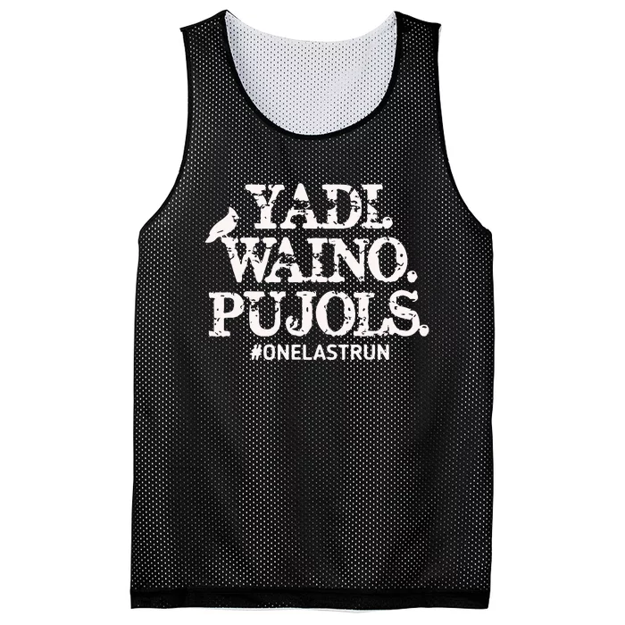 Yadi Waino Pujols #Onelastrun Baseball Mesh Reversible Basketball Jersey Tank