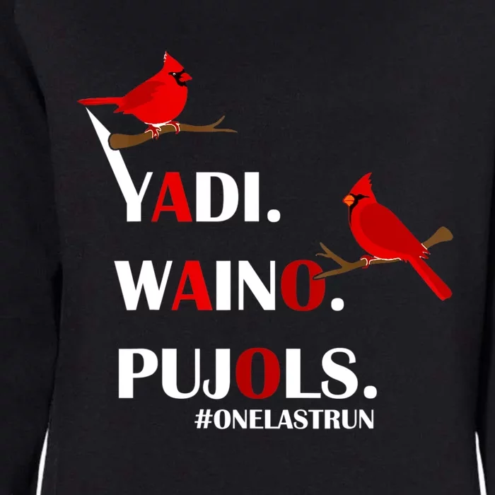 Yadi Waino Pujols For Women Womens California Wash Sweatshirt