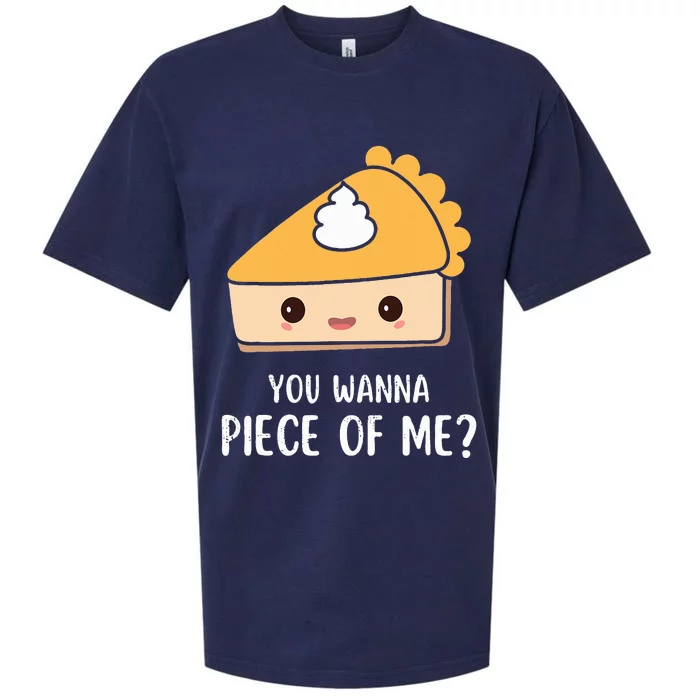 You Wanna Piece of Me Thanksgiving Funny Pumpkin Pie Sueded Cloud Jersey T-Shirt