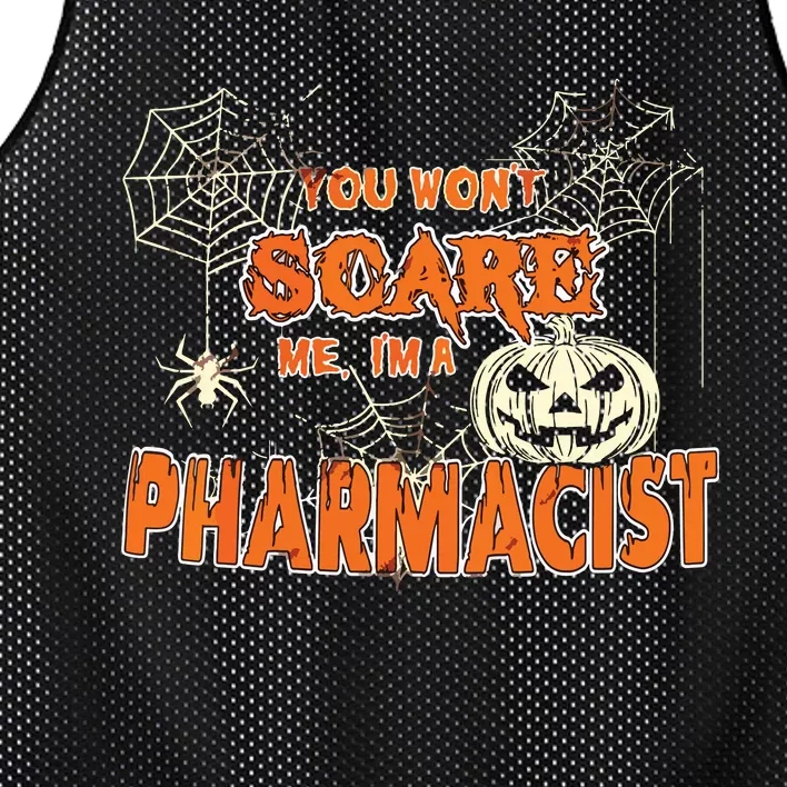 You Wont Scare Me Im A Pharmacist Halloween Mesh Reversible Basketball Jersey Tank