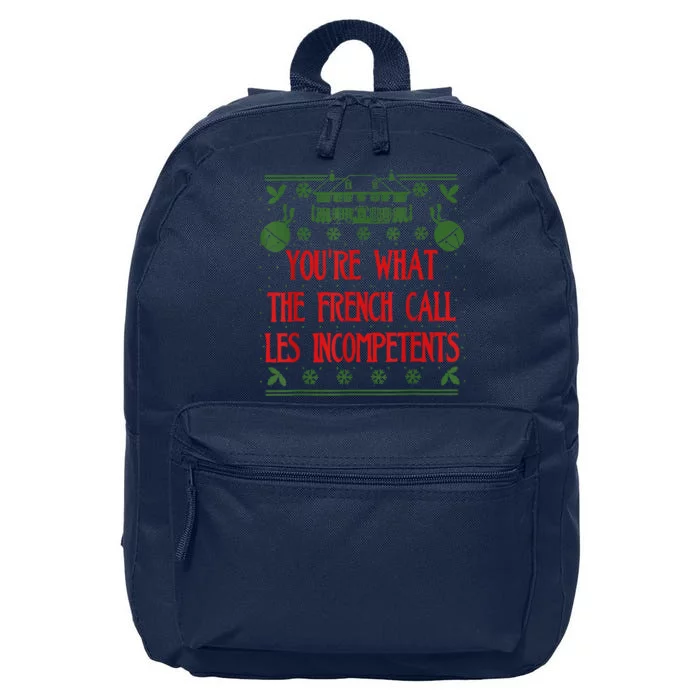 You're What The French Call Les Incompetents Xmas Alone Home 16 in Basic Backpack