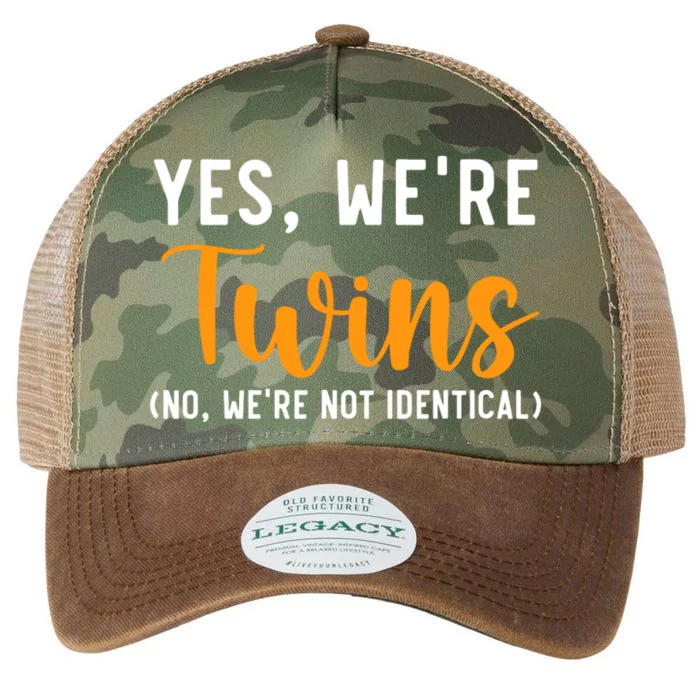 Yes WeRe Twins No Were Not Identical Siblings Legacy Tie Dye Trucker Hat