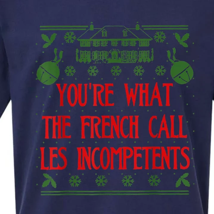 You're What The French Call Les Incompetents Xmas Alone Home Sueded Cloud Jersey T-Shirt