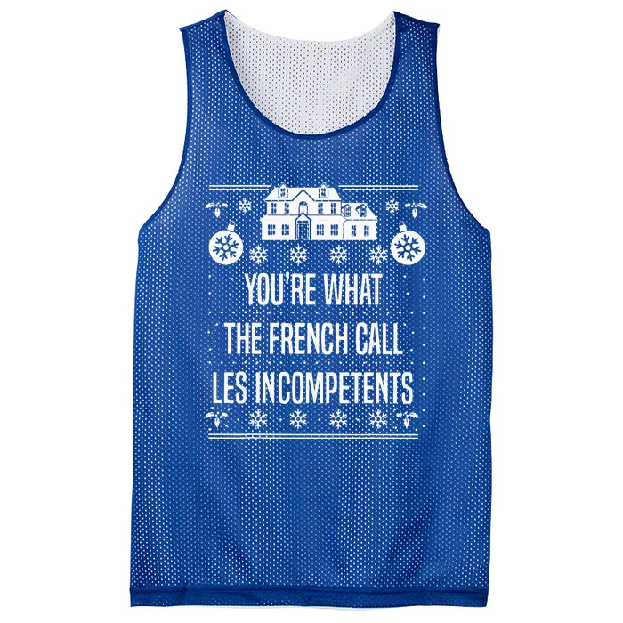 You're What The French Call Les Incompetents Xmas Alone Home Mesh Reversible Basketball Jersey Tank