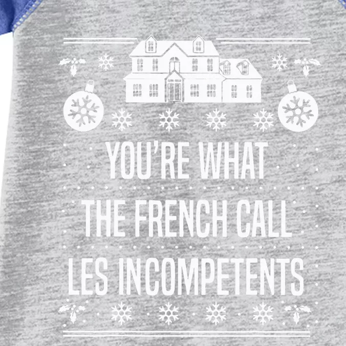 You're What The French Call Les Incompetents Xmas Alone Home Infant Baby Jersey Bodysuit