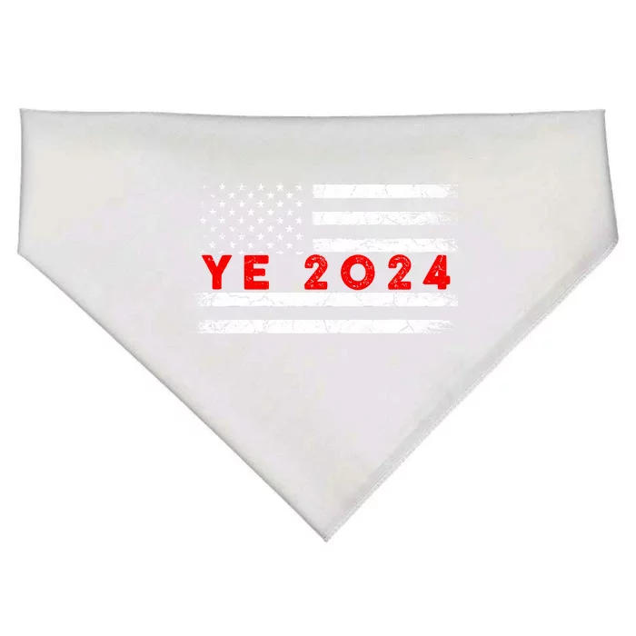 YE2024 Ye 2024 President Election Vote Vintage USA-Made Doggie Bandana