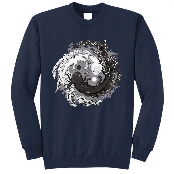 Yin Yang Axolotls Zen Axolotl Meditation Yoga Tall Sweatshirt