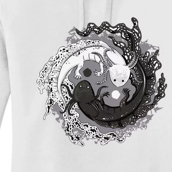 Yin Yang Axolotls Zen Axolotl Meditation Yoga Women's Pullover Hoodie