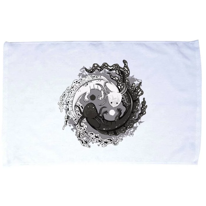 Yin Yang Axolotls Zen Axolotl Meditation Yoga Microfiber Hand Towel