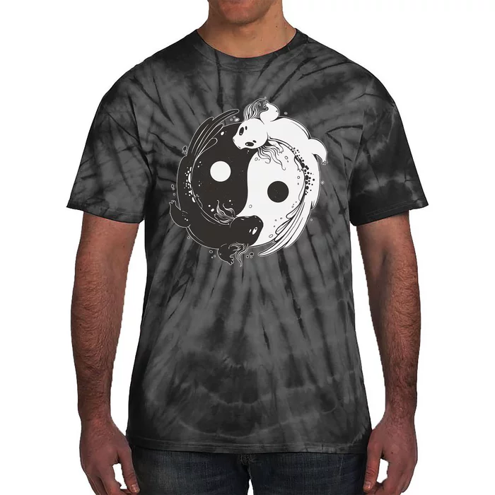 Yin Yang Axolotls  Zen Axolotl Meditation Yoga Tie-Dye T-Shirt