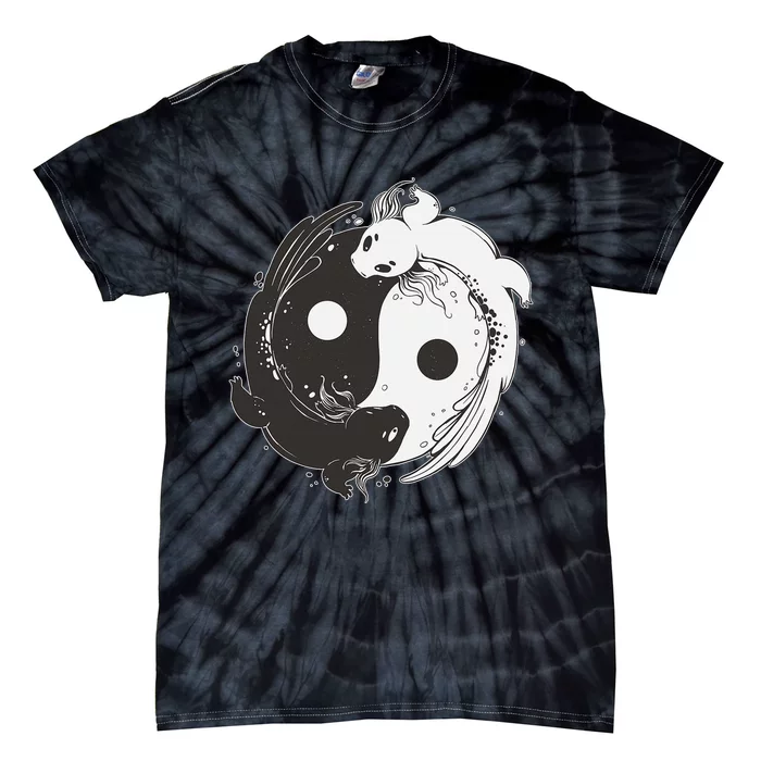 Yin Yang Axolotls  Zen Axolotl Meditation Yoga Tie-Dye T-Shirt