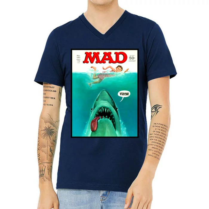 Yep Yep Another Vintage Mad Magazine Cover Art!!! V-Neck T-Shirt