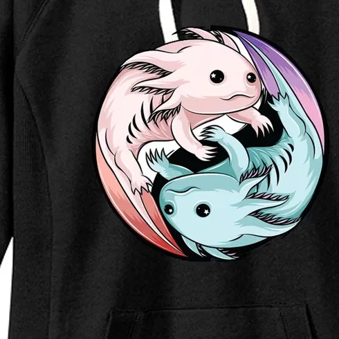 Ying Yang Axolotls Women's Fleece Hoodie