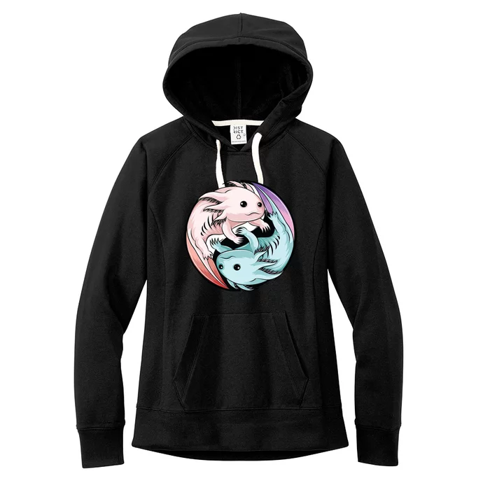 Ying Yang Axolotls Women's Fleece Hoodie