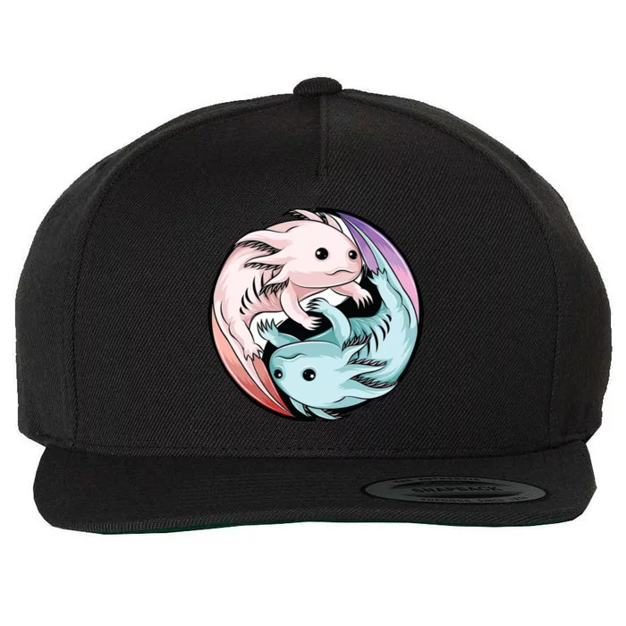 Ying Yang Axolotls Wool Snapback Cap